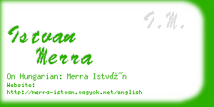 istvan merra business card